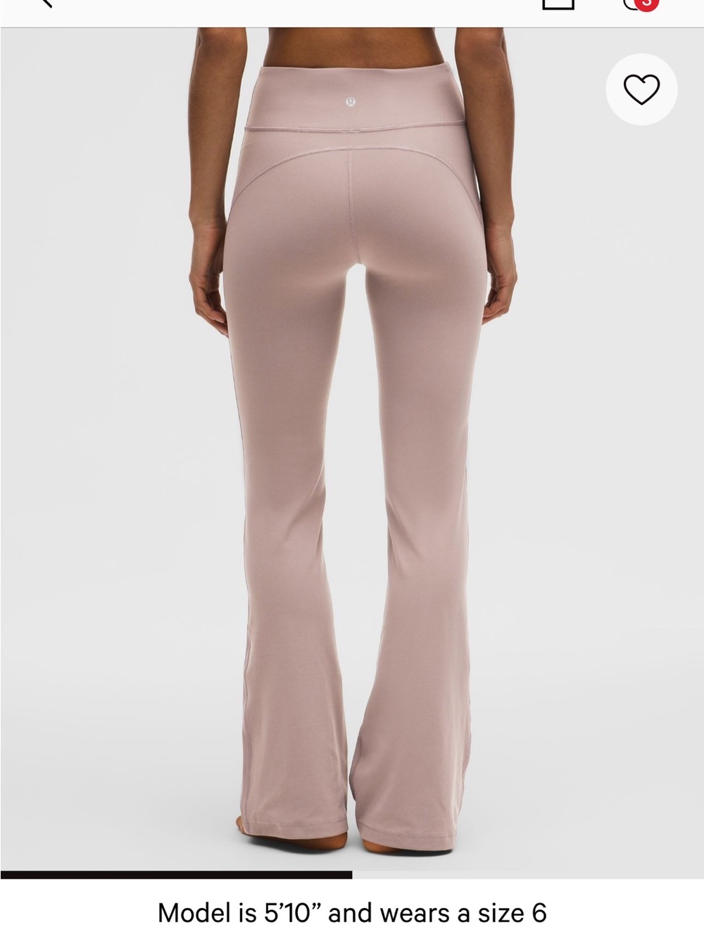 lululemon🍋Groove Nulu-HR Flare Pant Size 6 Ashen Rose NWT Regular Length - Picture 2 of 10